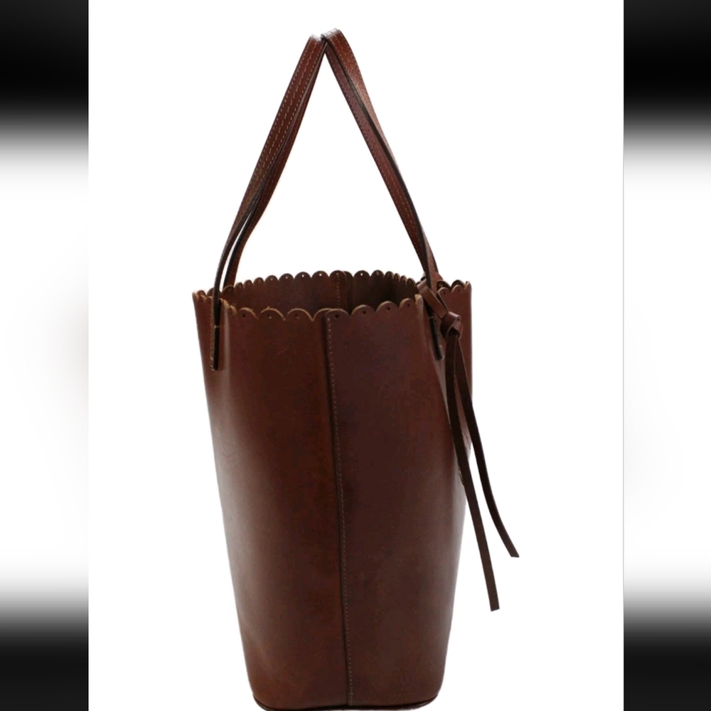 Johnny Was Butterfly Perforated Tippi Tote Leather Handbag - Picture 3 of 6